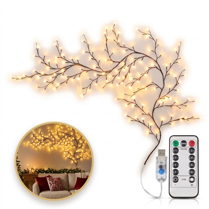 Rama LED moldeable Vesora con luz cálida decorando un salón